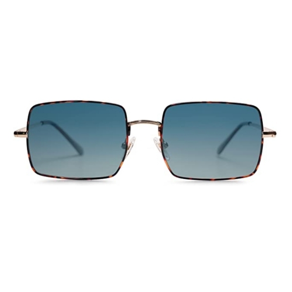 New Rectangle Polygon Blue Polarized Sunglasses for Women Men Retro Classic main image 4
